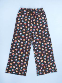 KiddoPanti - Black Printed Pyjama