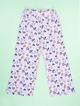 KiddoPanti - White Printed Pyjama