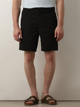 Selected - Black Mid Rise Cargo Shorts