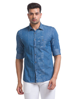 Parx - Medium Blue Casual Shirt