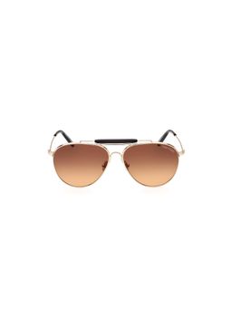 Tom Ford - Brown Lens Metal Full Rim Men Sunglasses (59)