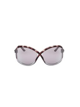 Tom Ford - Grey Lens Acetate Half Rim Women Sunglasses (68)