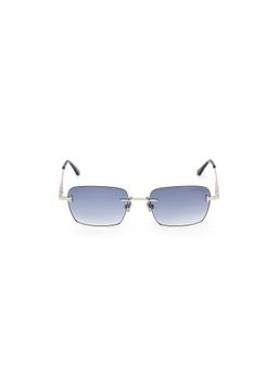 Tom Ford - Blue Lens Metal Rimless Unisex Sunglasses (54)
