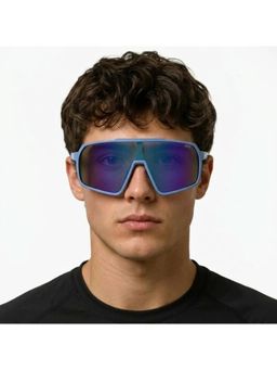 HASHTAG EYEWEAR - Unisex Bolt Uv Protection Full Rim Blue Lens Sunglasses