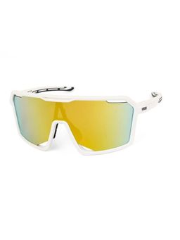 HASHTAG EYEWEAR - Unisex Torque Uv Protection Full Rim Yellow Lens Sunglasses