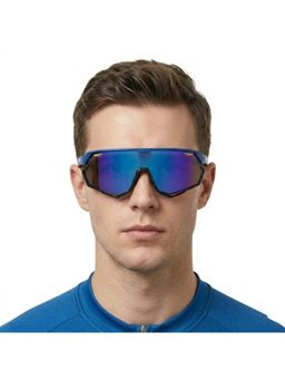 HASHTAG EYEWEAR - Unisex Nitro Uv Protection Full Rim Blue Lens Sunglasses
