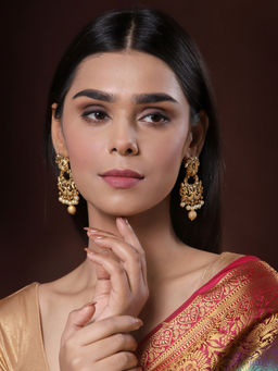 PANASH - Women Gold-Toned Contemporary Drop Earrings