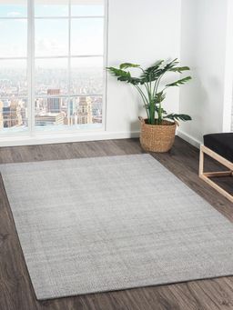 OBSESSIONS - Solid Polyester Carpet, Grey (4x6 feet)