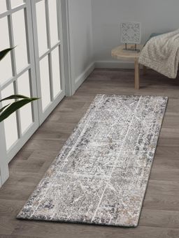 OBSESSIONS - Anti-Static Polypropylene and Polyester Floor Runner, Cream and Brown
