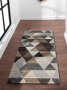 OBSESSIONS - Anti-Static Geometric Polypropylene Floor Runner, Multi