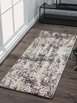 OBSESSIONS - Anti-Static Abstract Polyester Floor Runner, Cream