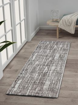 OBSESSIONS - Anti-Static Abstract Polyester Floor Runner, Grey