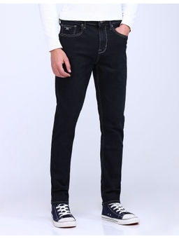 Flying Machine - Navy Blue Slash Slim Tapered Jeans