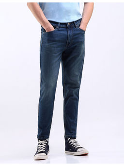 Flying Machine - Blue Mankle Relax Tapered Fit Stone Wash Jeans