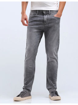Flying Machine - Grey Slash Slim Tapered Stone Wash Jeans