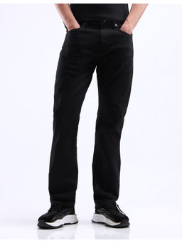 Flying Machine - Black F-Jango Straight Fit Rinsed Jeans