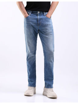 Flying Machine - Blue Slash Slim Tapered Stone Wash Jeans