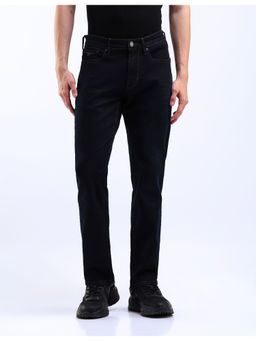 Flying Machine - Navy Blue Freddie Slim Straight Fit Stone Wash Jeans