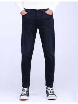 Flying Machine - Navy Blue Mankle Relax Tapered Fit Stone Wash Jeans
