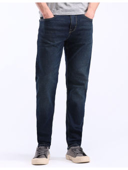 Flying Machine - Navy Blue Slash Slim Tapered Jeans