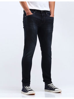 Flying Machine - Jackson Navy Blue Super Skinny Fit Stone Wash Jeans