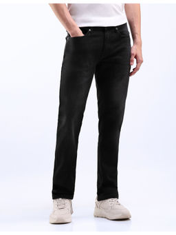 Flying Machine - Black Freddie Slim Straight Fit Rinsed Jeans