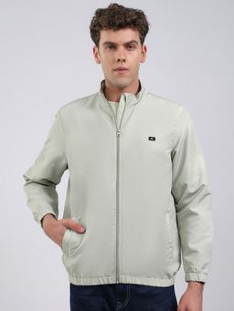 Monte Carlo - Men's Regular Fit Solid Zipper Full Sleeve Grey Jacket