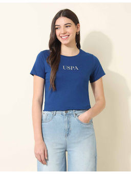 U.S. POLO ASSN. - Blue Regular Fit Brand Solid T-Shirt