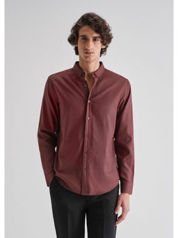 Banana Club - Burgundy Tencel Solid Shirt