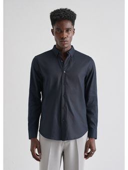 Banana Club - Navy Blue Tencel Solid Shirt