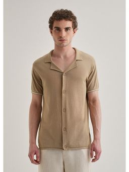 Banana Club - Brown Cotton Solid Shirt