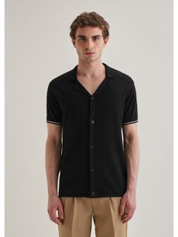 Banana Club - Black Cotton Solid Shirt