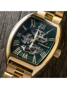 Earnshaw - Beauchamp Automatic Skeleton Green Tonneau Dial Mens Watch - ES-8148-44