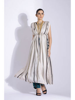 Studio Surbhi - Multicolor Georgette Satin Embellished Kurta with Pant and Blouse (Set of 3)