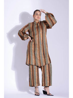 Studio Surbhi - Multicolor Cotton Silk Printed Kurta and Pant (Set of 2)