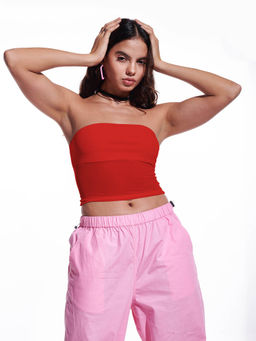 IZF - Red Mesh Tube Top