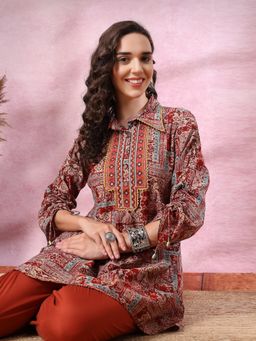 Nayam by lakshita - Printed Tunic Kurta with Pant (Set of 2)
