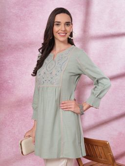 Nayam by lakshita - Embroidered Short Kurti