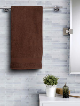 Maspar - Cotton Solid Medium Bath Towel Brown