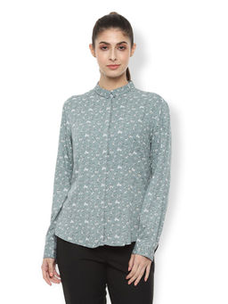 Van Heusen - Printed Green Shirt