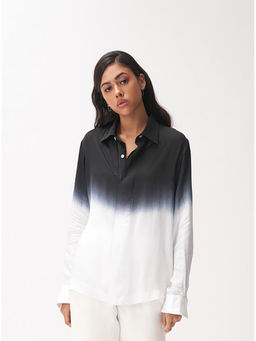 No Grey Area - Multi-Color Dip Dye Boxy Shirt
