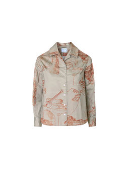 No Grey Area - Grey Surrealist Outline Overshirt