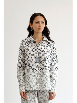 No Grey Area - Multi-Color Ombre Jali Shirt