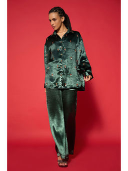 Verb - Green Elka Embroidered Shirt