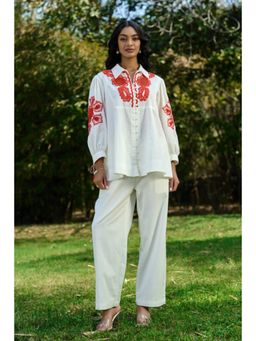 Verb - Ivory Alira Embroidered Shirt