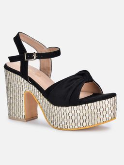VALIOSAA - Black Solid-plain Heels