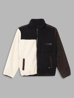 Blue Giraffe - Boys Multi Color Colorblocked Shirt Collar Full Sleeves Jacket