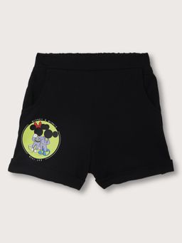 Blue Giraffe - Girls Black Solid Regular Fit Shorts