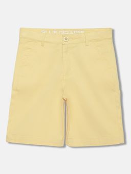 Blue Giraffe - Boys Yellow Solid Regular Fit Shorts