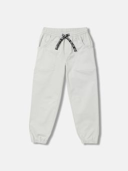 Blue Giraffe - Boys Grey Solid Regular Fit Joggers